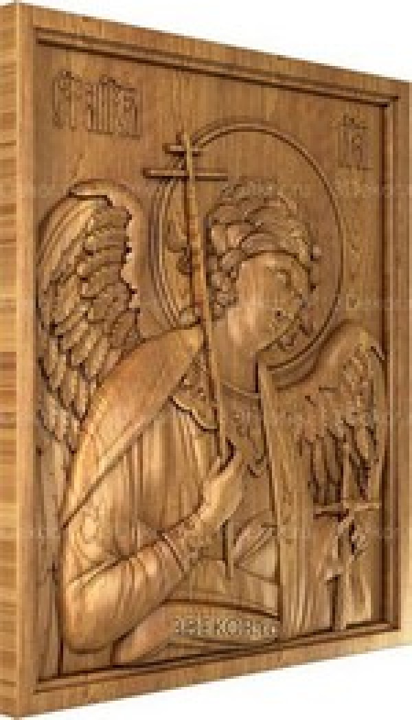 Икона Святой Ангел Хранитель, резьба по дереву