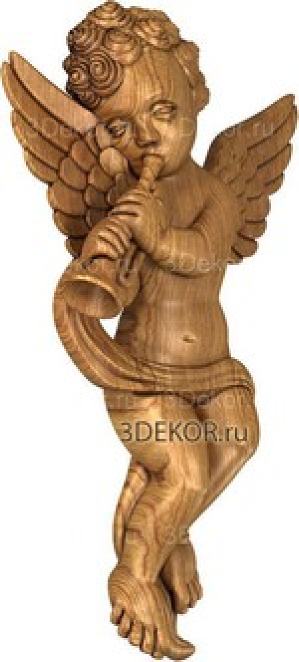 Ангелок играет на дудке