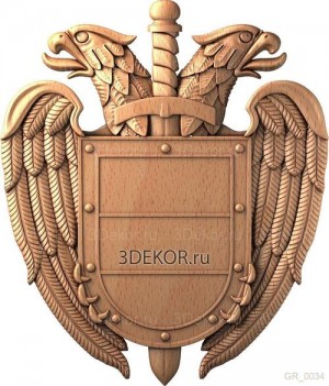 Картуш с ястребом и мечом