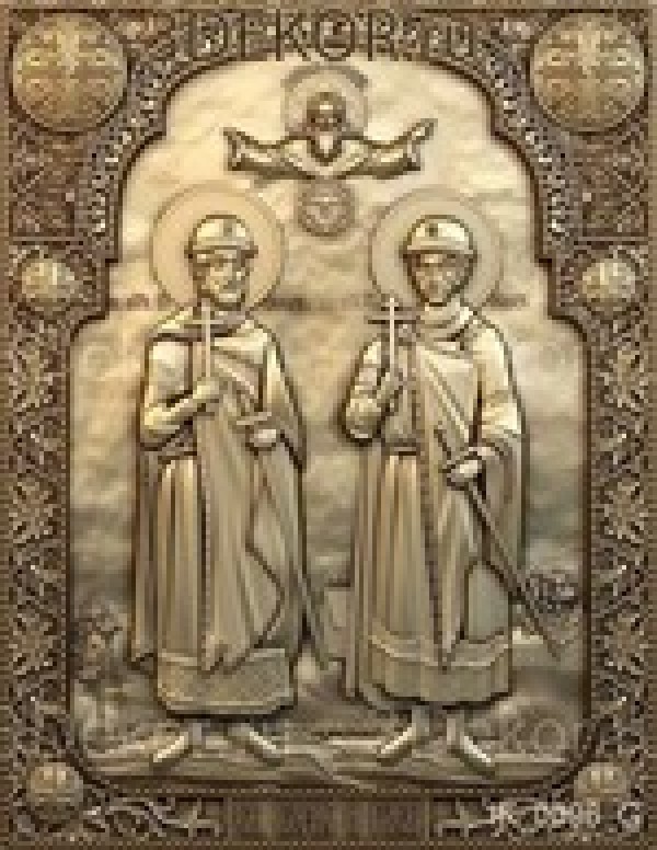 Икона Святые благоверные князья-страстотерпцы Борис и Глеб