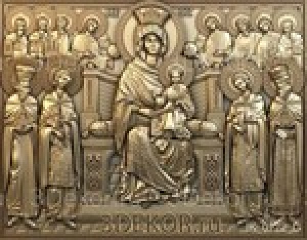 Икона Матерь Божия на престоле