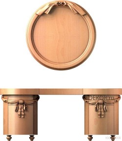 Комод с рамой для зеркала. Массив бука, дуба.