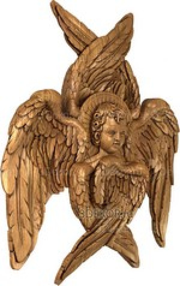 Ангел в нимбе и крыльях