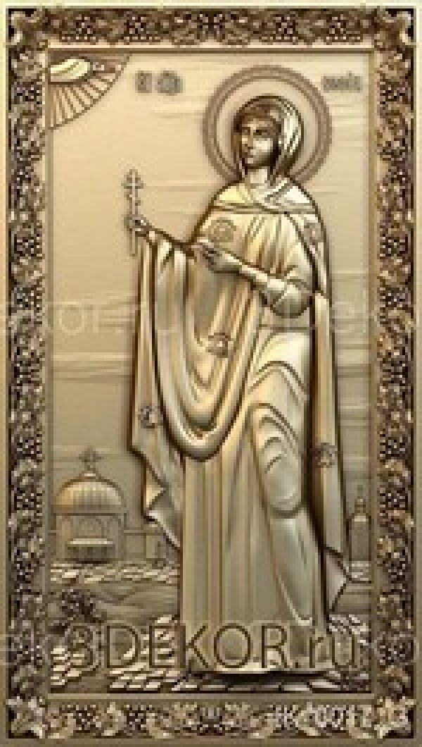 Икона Святая Мученица София Римская, резьба по дереву