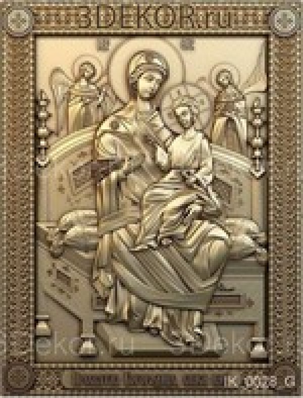 Икона Богородица с младенцем на Престоле