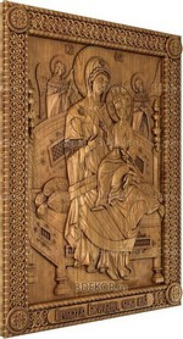 Икона Богородица с младенцем на Престоле