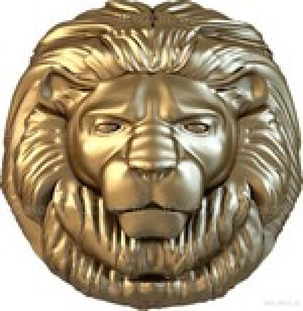 Голова льва с гривой