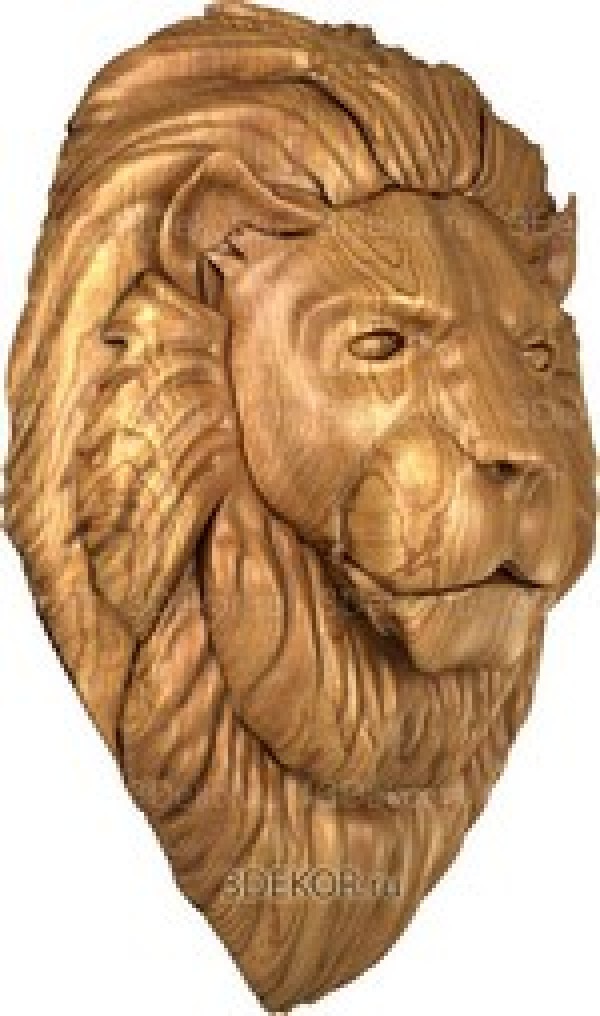 Голова льва с гривой